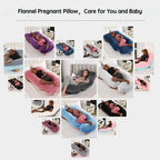 Oreiller de Grossesse XL en Forme de "J" – Le Confort Absolu pour des Nuits Paisibles