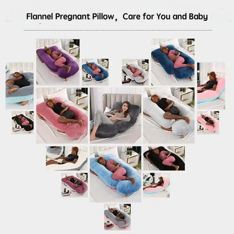 Oreiller de Grossesse XL en Forme de "J" – Le Confort Absolu pour des Nuits Paisibles