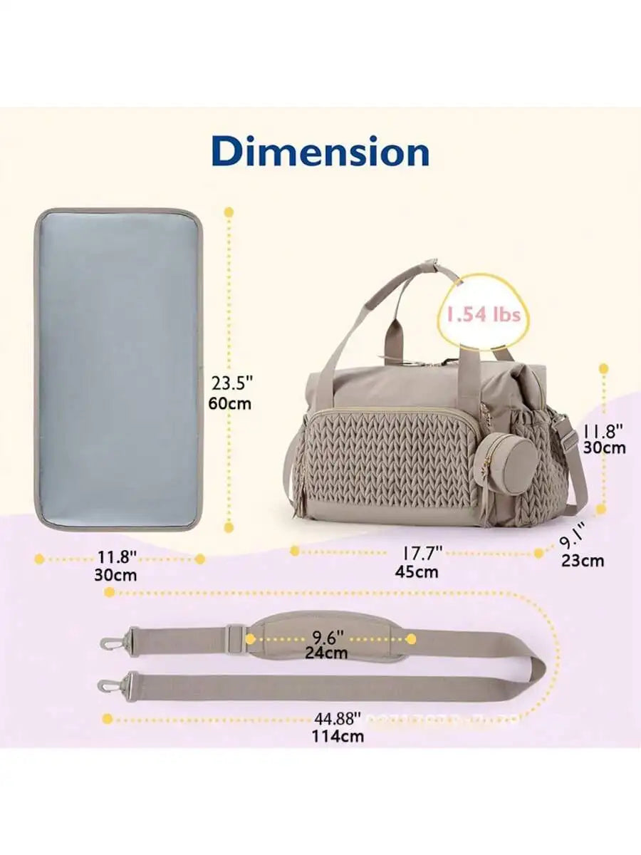 Sac de Maternité "Grand Voyage" – Élégance & Organisation Totale (+ Porte-Sucette Inclus)