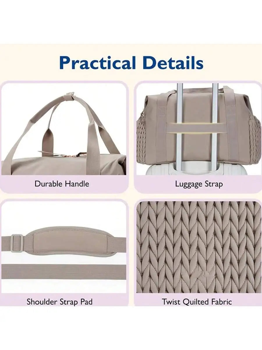 Sac de Maternité "Grand Voyage" – Élégance & Organisation Totale (+ Porte-Sucette Inclus)