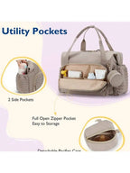 Sac de Maternité "Grand Voyage" – Élégance & Organisation Totale (+ Porte-Sucette Inclus)