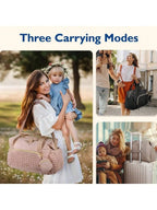 Sac de Maternité "Grand Voyage" – Élégance & Organisation Totale (+ Porte-Sucette Inclus)